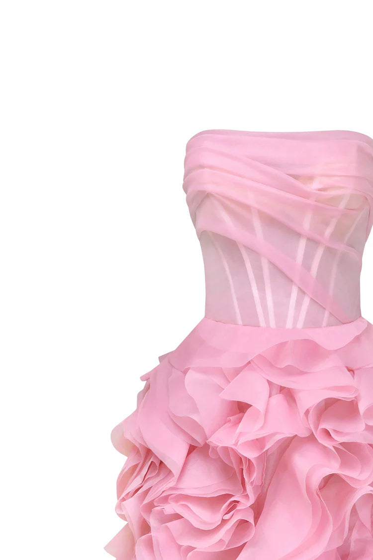 Rosalia appliques pink Opera Dress