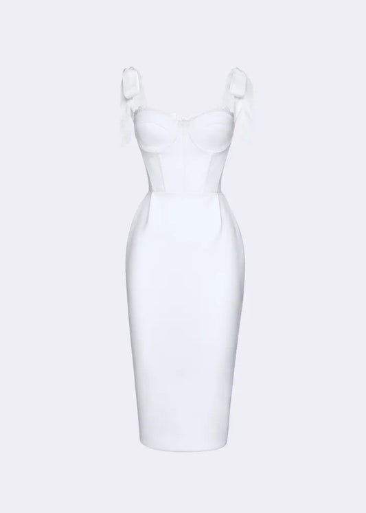 Bustier Sheath With Grosgrain Ribbon Dress