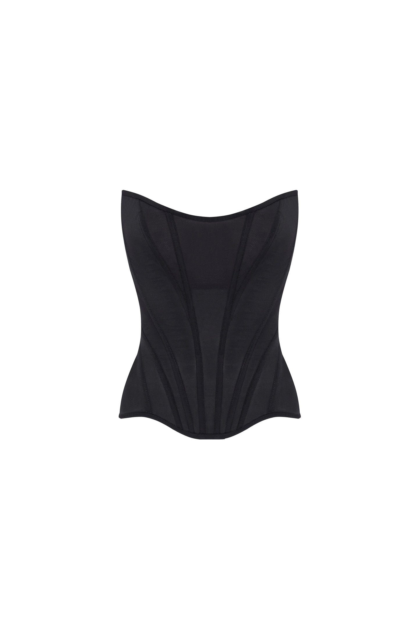 Strapless Corset Top & Ruffled Tulle Mini Skirt Set