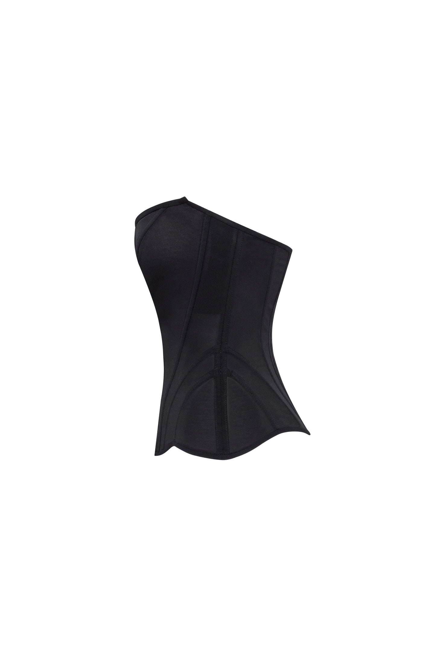 Strapless Corset Top & Ruffled Tulle Mini Skirt Set