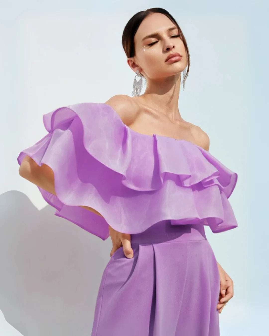 Lavender Luxe Ruffle Jumpsuit