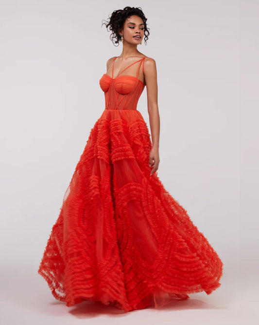 Ornament Sunset Bloom Tulle Gown