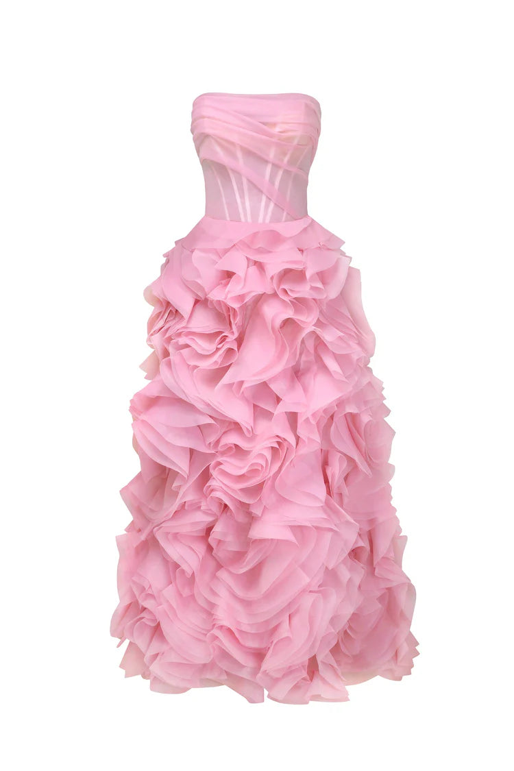 Rosalia appliques pink Opera Dress