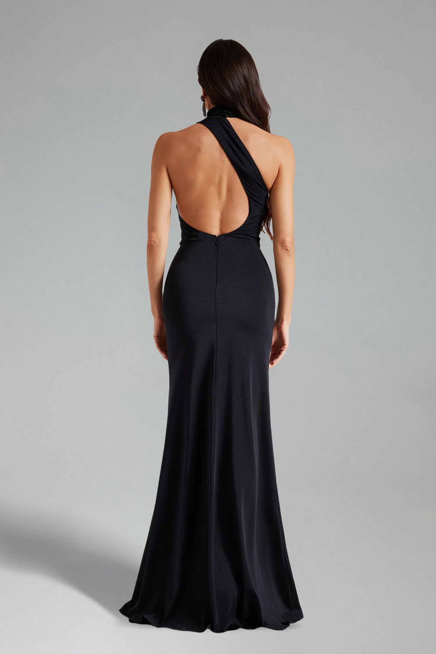 Veloura Halter Slit Maxi Dress