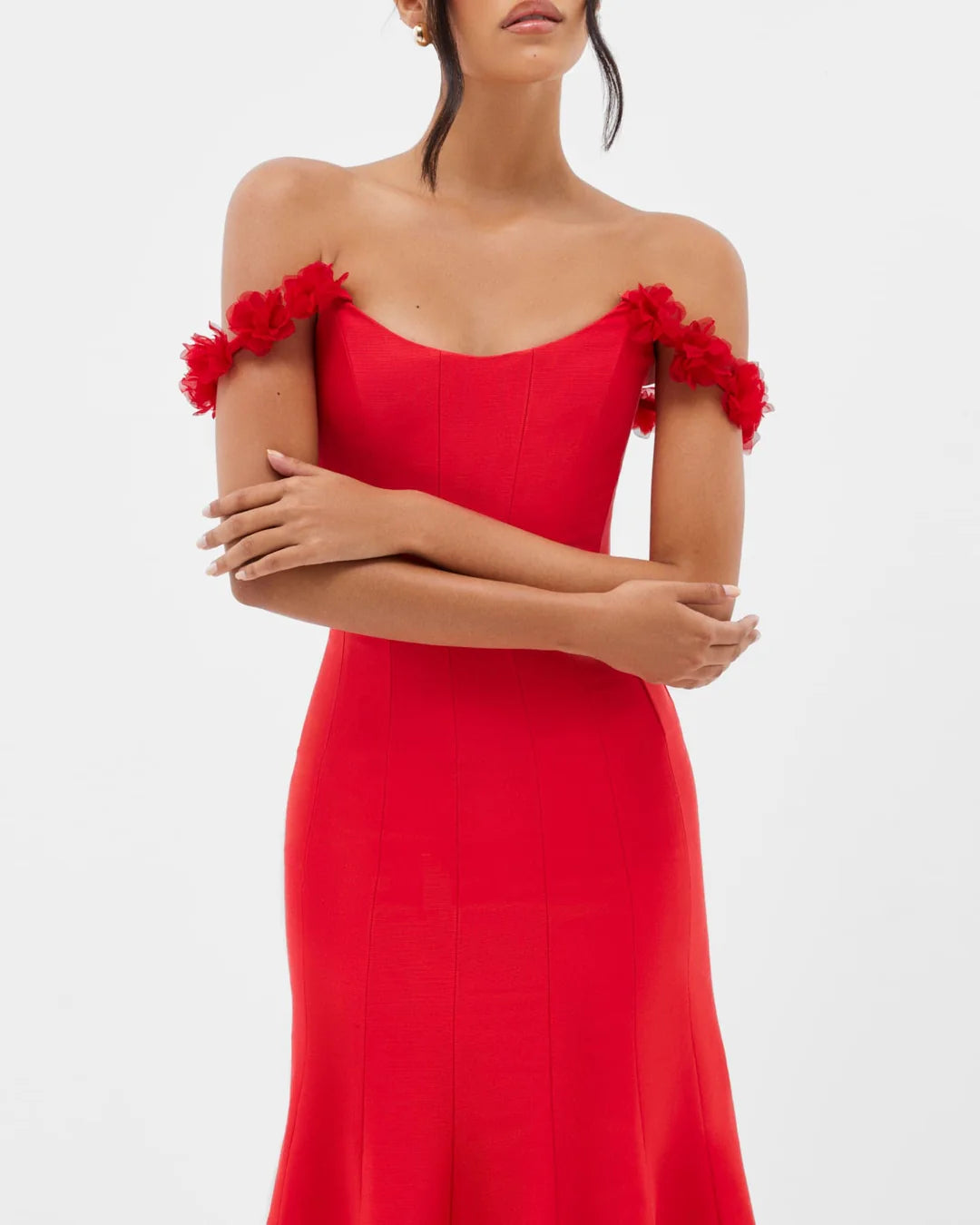 Azalée Red Rosette Ember Gown