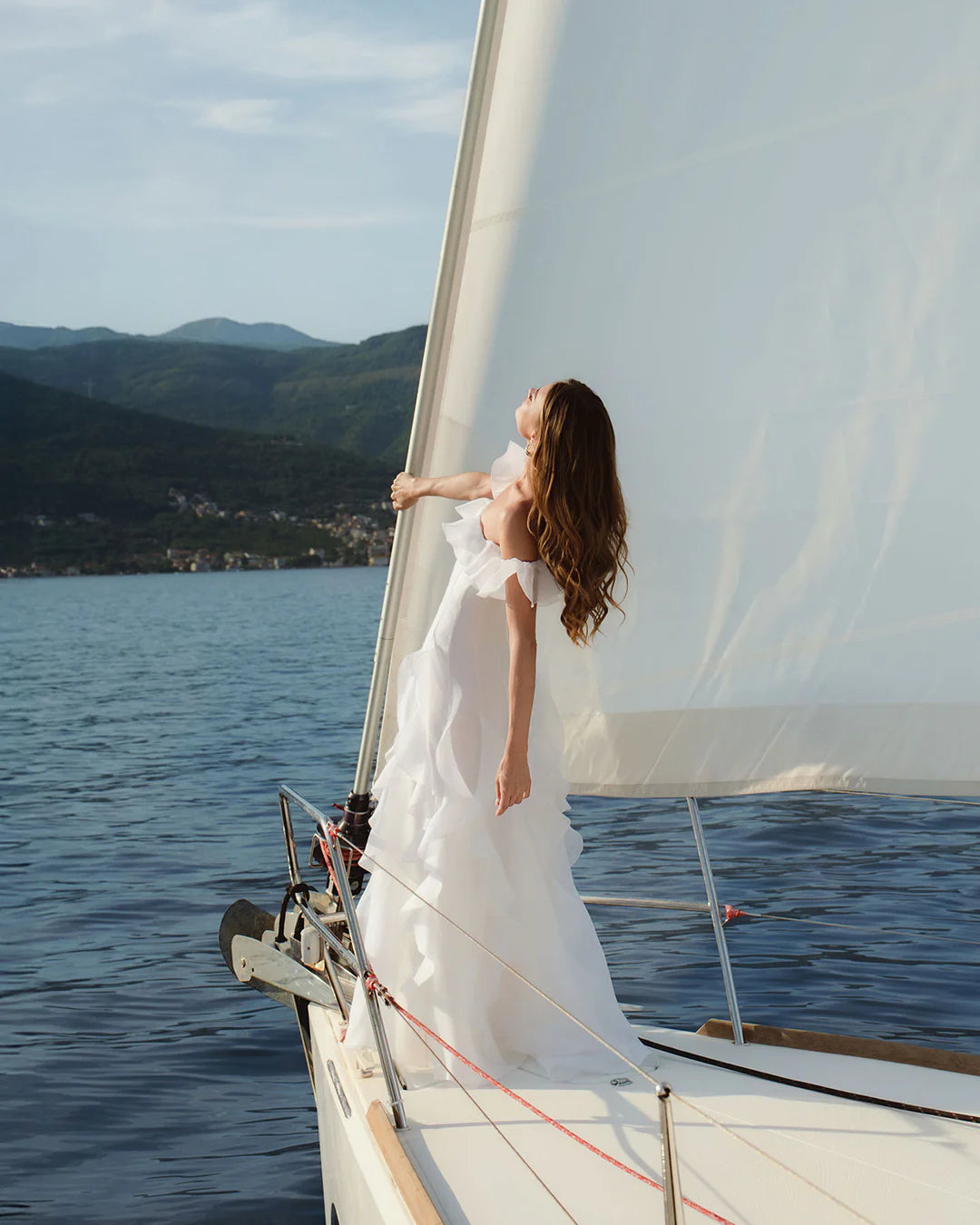 Ocean Breeze White Waves Gown