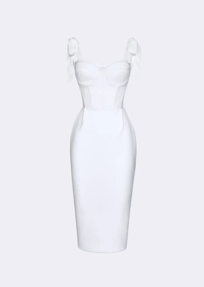 Bustier Sheath With Grosgrain Ribbon Dress