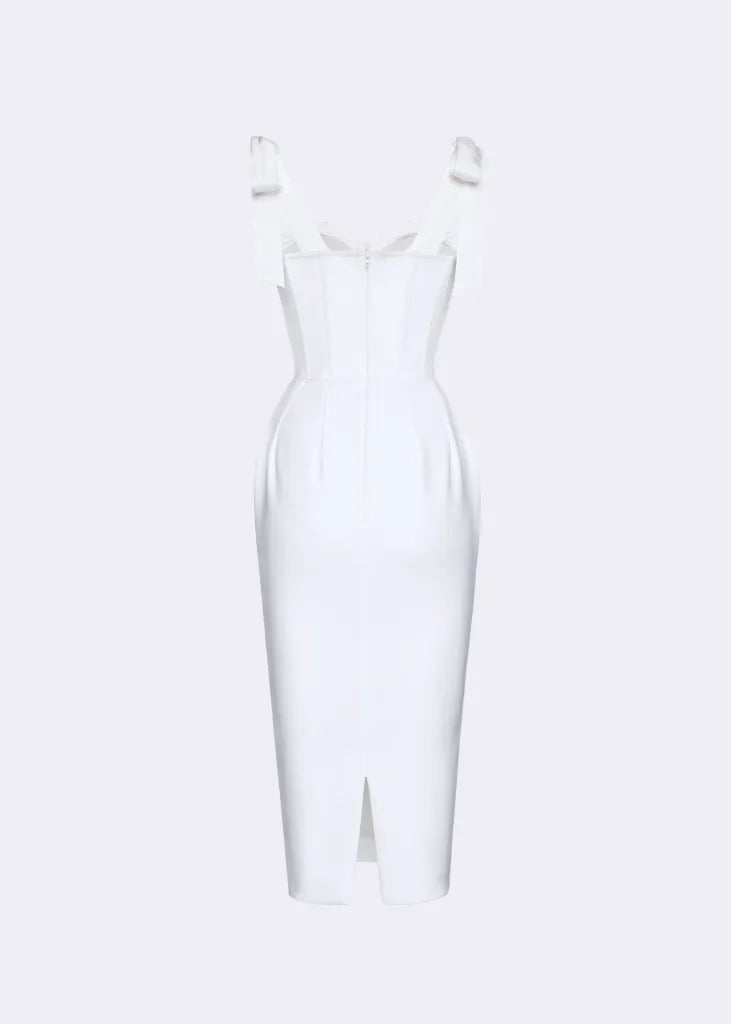 Bustier Sheath With Grosgrain Ribbon Dress