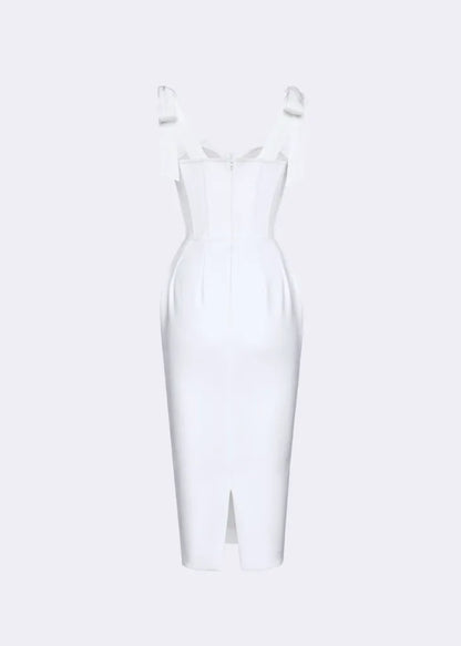 Bustier Sheath With Grosgrain Ribbon Dress