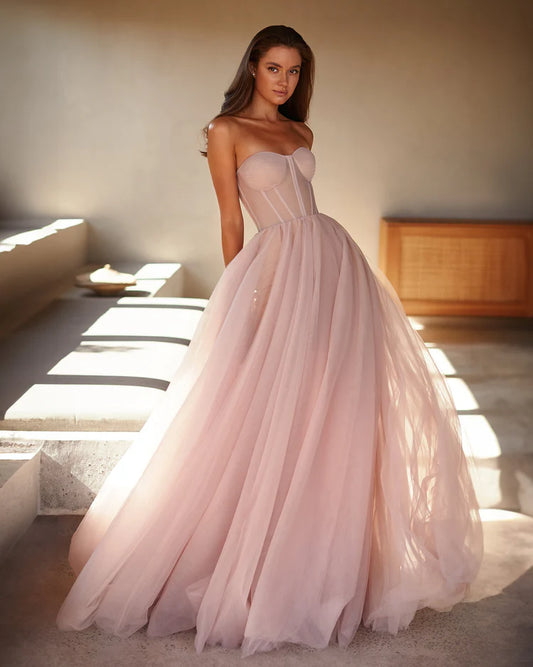 Rosey Tulle Muse Gown with a Corset Bustier