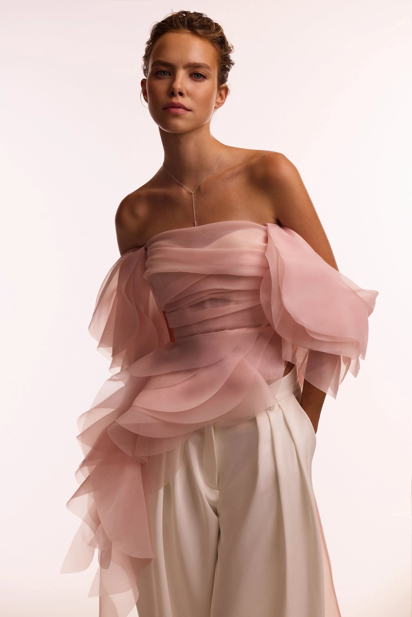 Blush Whisper Organza Top