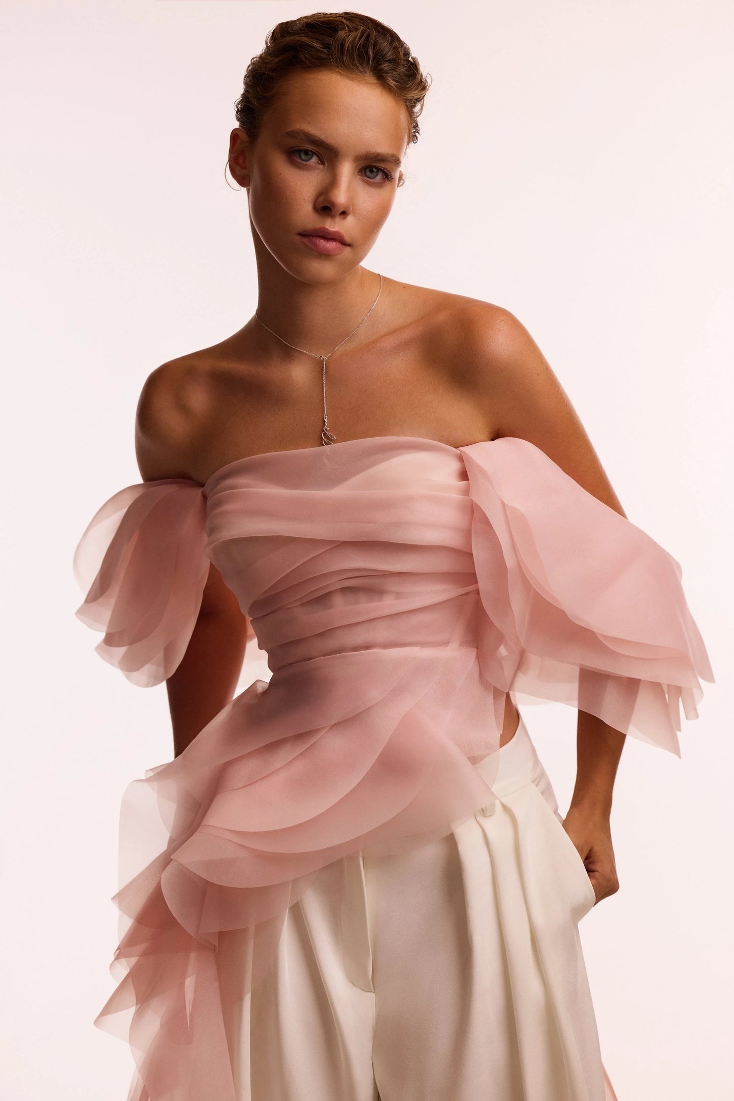 Blush Whisper Organza Top