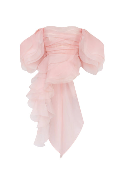 Blush Whisper Organza Top
