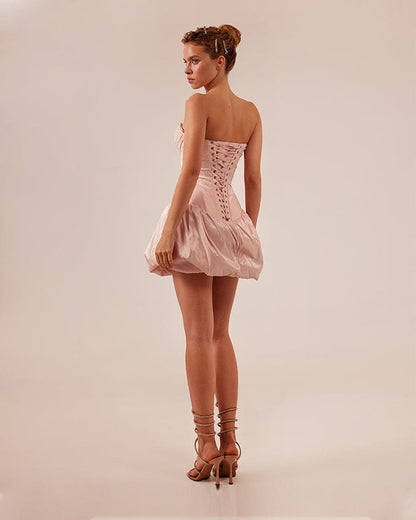 Rosette Glow Mini Dress