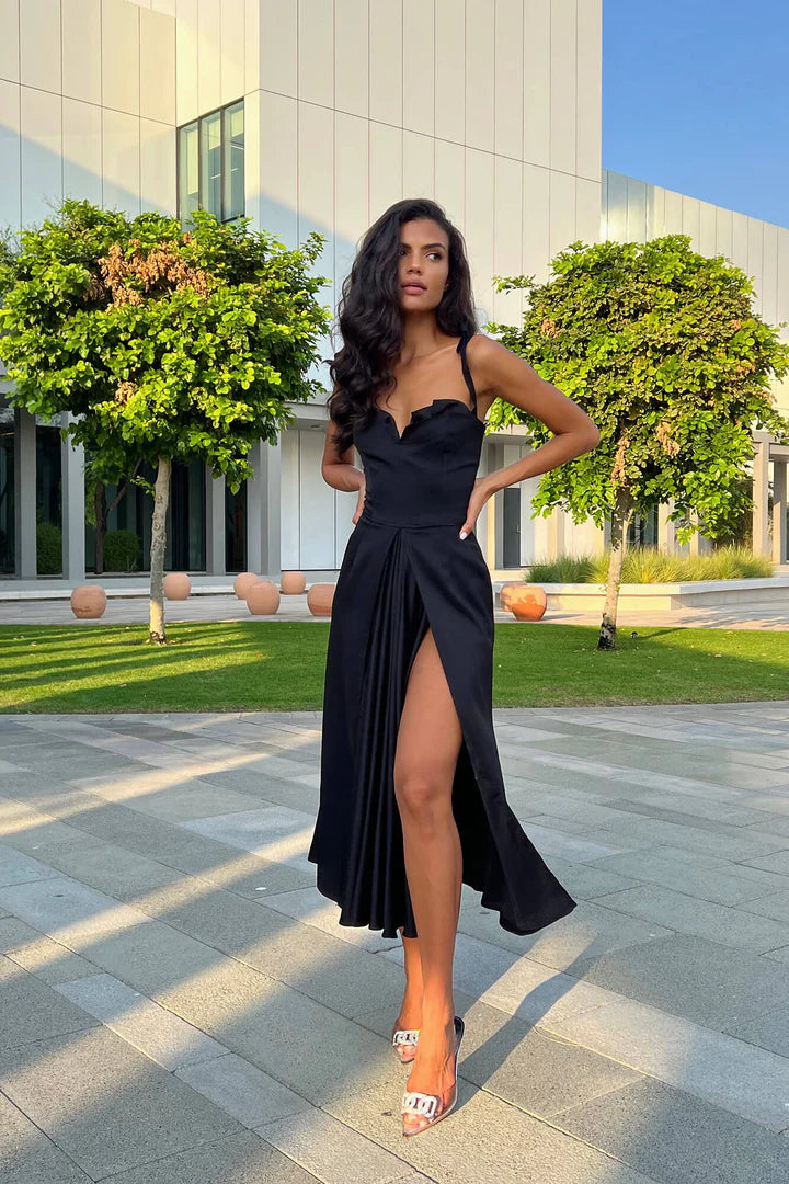 Luna Slit Flowy Dress