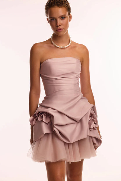 Rosabelle Misty Rose Mini Dress