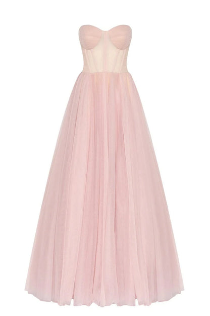 Rosey Tulle Muse Gown with a Corset Bustier