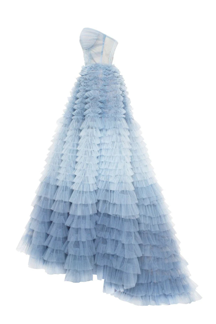 Bluebell Strapless Frill Layered Fluffy Dress