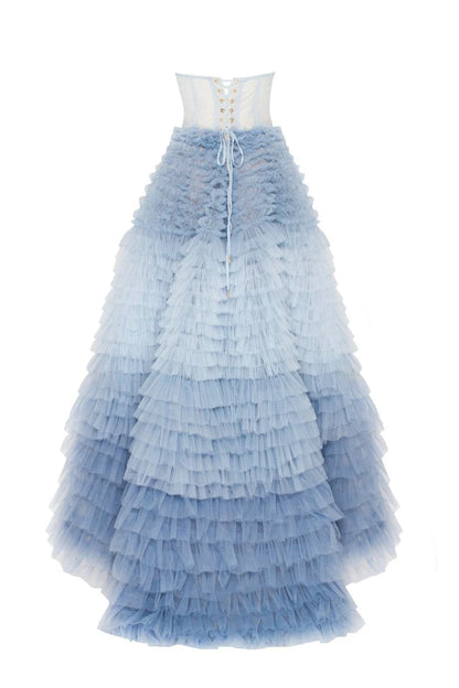 Bluebell Strapless Frill Layered Fluffy Dress