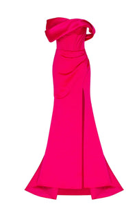 Princess Fuchsia strapless gown