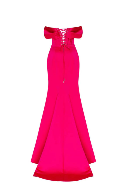 Princess Fuchsia strapless gown
