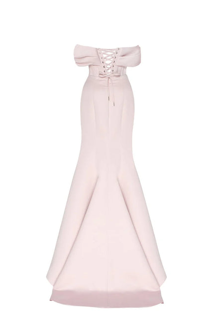 Princess Misty Rose strapless gown
