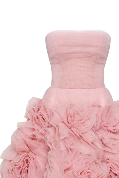Ivory Fleur Blush Tulle Dress