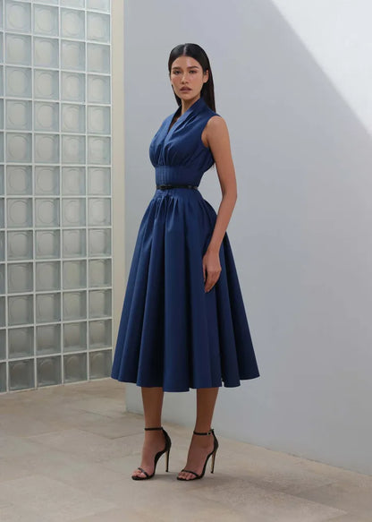 Sapphire Sleeveless A Line Dress