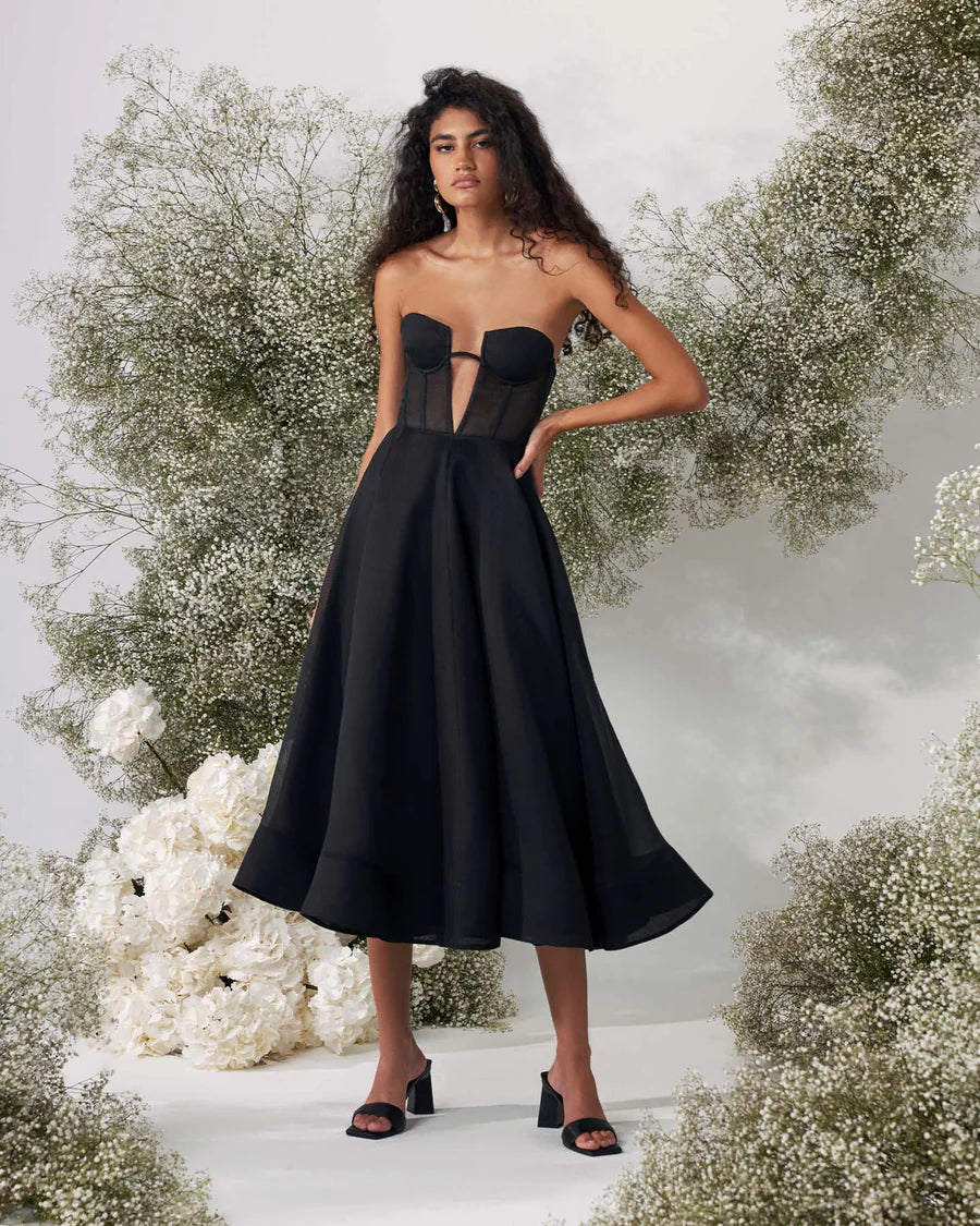 Pivoine Obsidian Midi Dress