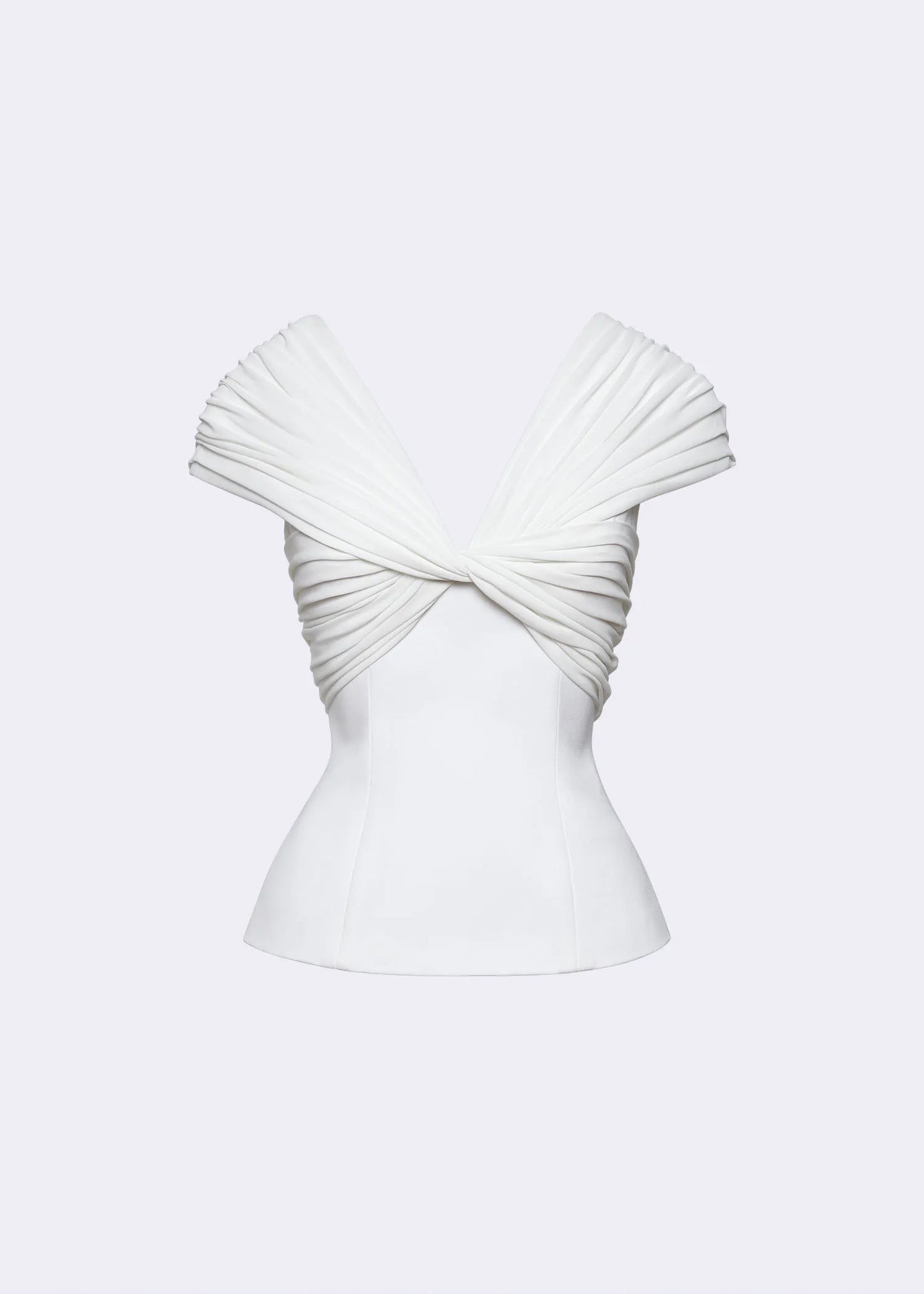 Cream Drape line Top