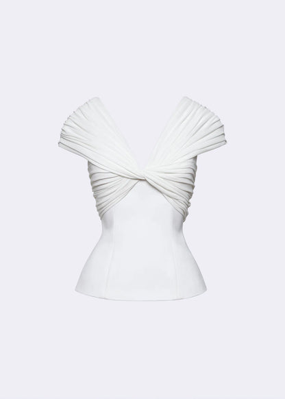 Cream Drape line Top