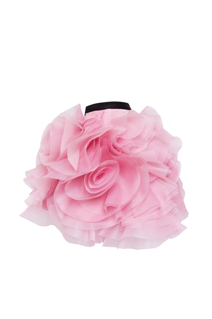 Strapless Corset Top & Ruffled Tulle Mini Skirt Set