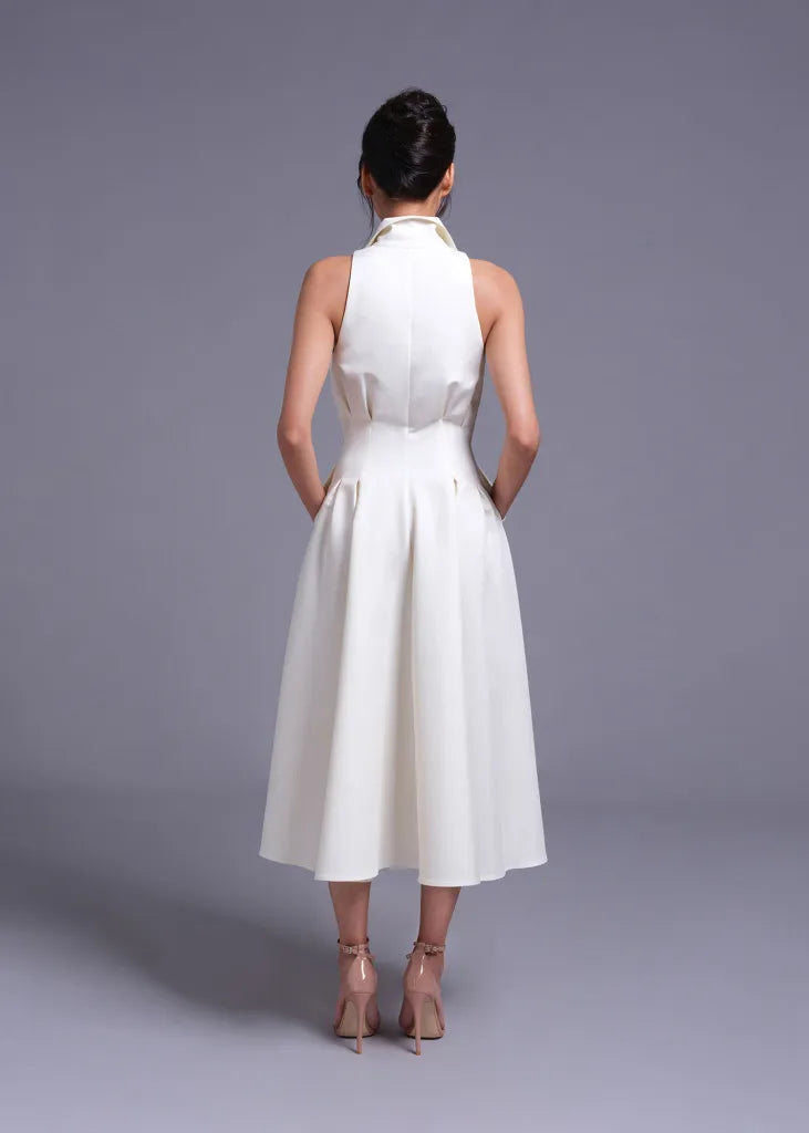 Porcelain Shirt Dress with Button Down Edit