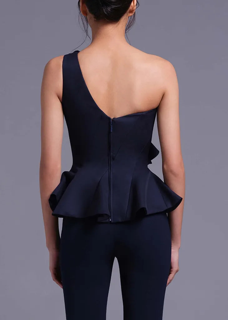 Nocturne Navy Off Shoulder Top