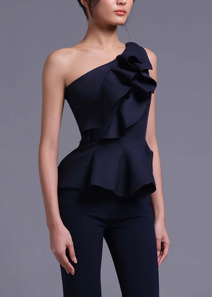 Nocturne Navy Off Shoulder Top