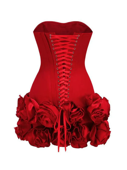 Scarlet Rosette Corset Mini