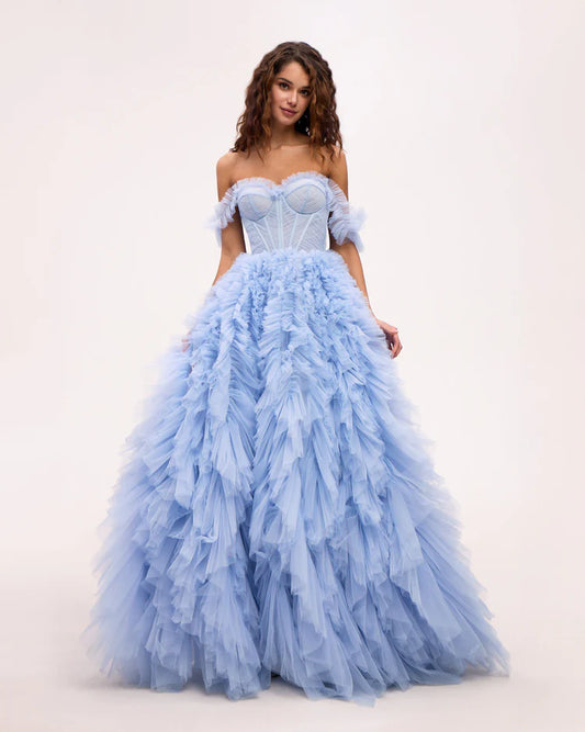 Bluebell All Ruffled Up Evening Fluffy Dress