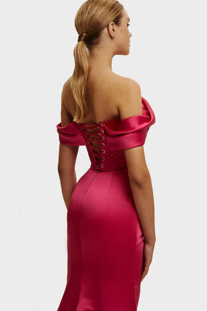 Princess Fuchsia strapless gown