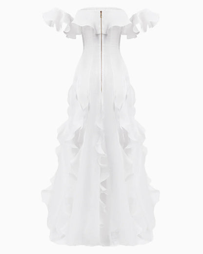 Ocean Breeze White Waves Gown