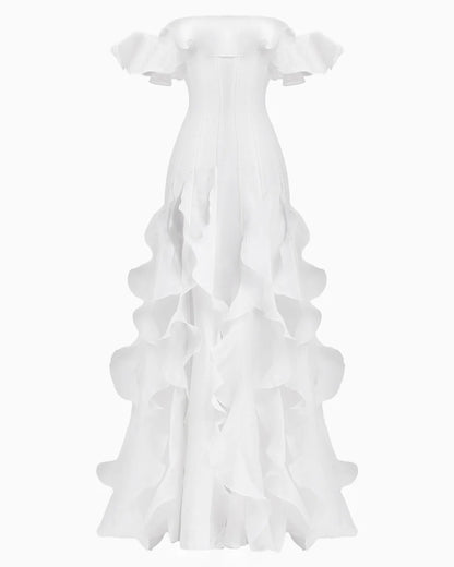 Ocean Breeze White Waves Gown