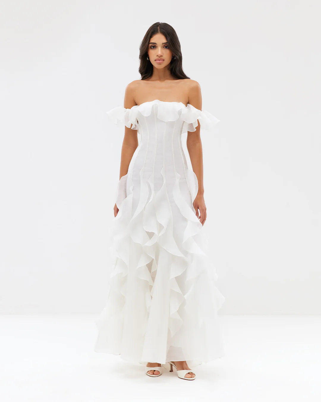 Ocean Breeze White Waves Gown