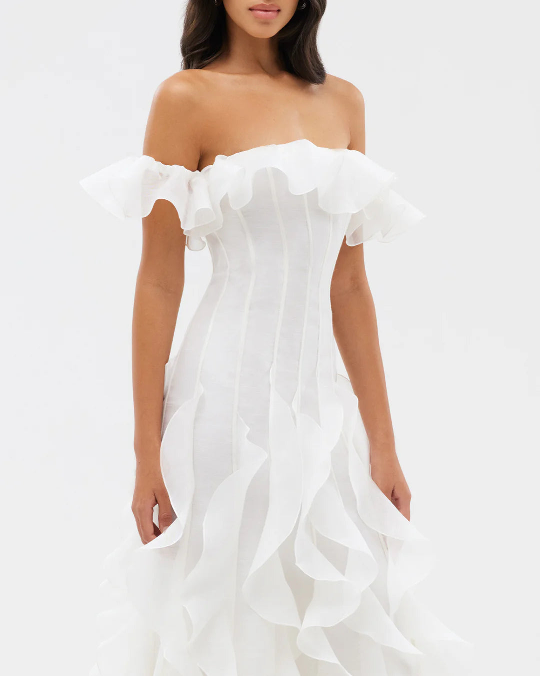 Ocean Breeze White Waves Gown