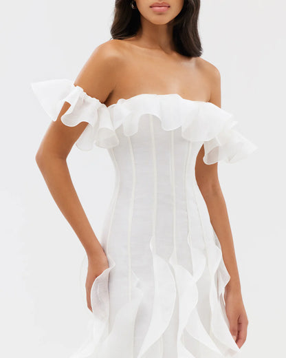 Ocean Breeze White Waves Gown