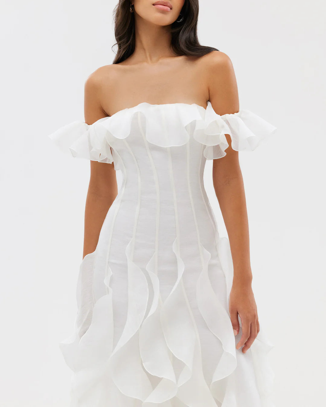 Ocean Breeze White Waves Gown