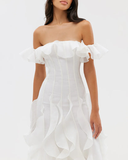 Ocean Breeze White Waves Gown