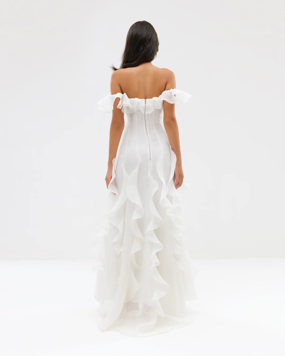 Ocean Breeze White Waves Gown