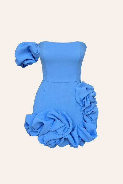 Bustier Ocean Dress Flora Bottom One Shoulder