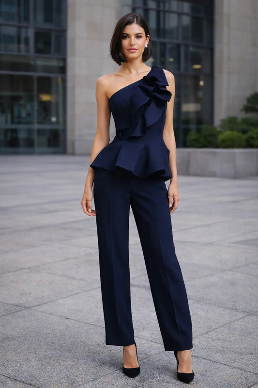Nocturne Navy Off Shoulder Top