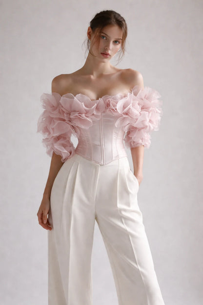 Blush Petal Corset Top