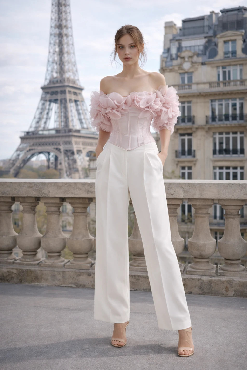 Blush Petal Corset Top